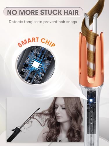 SHEGLAM 1-Inch Automatic Hair Curler – Fast Heating, 3 Temp Settings, 2-Way Rotation, Anti-Tangle & Auto Shut-Off