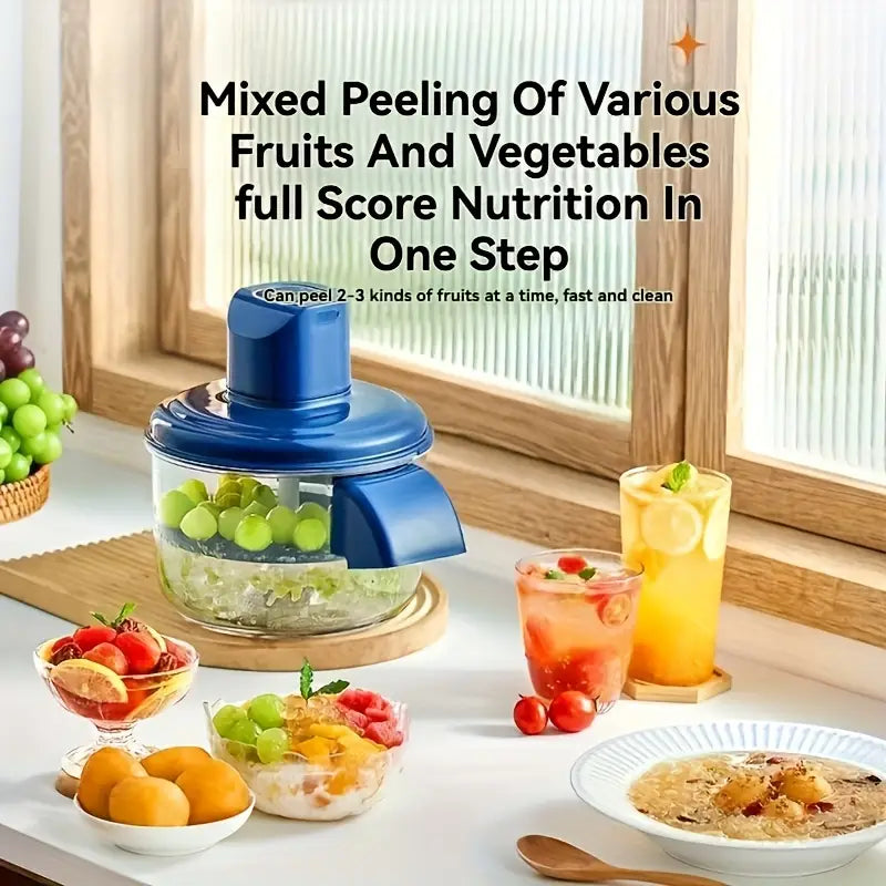 Rechargeable Electric Grape Peeler & Veggie Slicer – Compact, USB-Powered Cutter