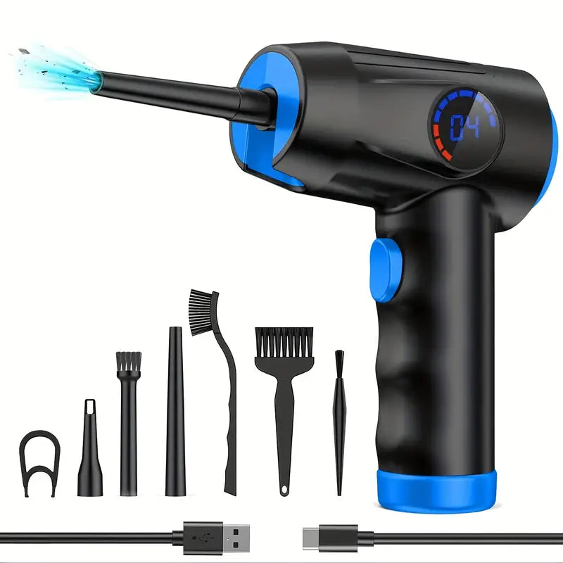 Wireless Electric Air Duster – 51000 RPM, 68W Power, USB-C Rechargeable, 3-Speed Compressed Air Blower for Keyboard, PC, Car & Electronics