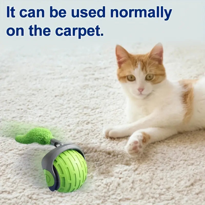 Interactive Self-Rolling Pet Toy Ball – USB Rechargeable Smart Ball for Cats & Dogs