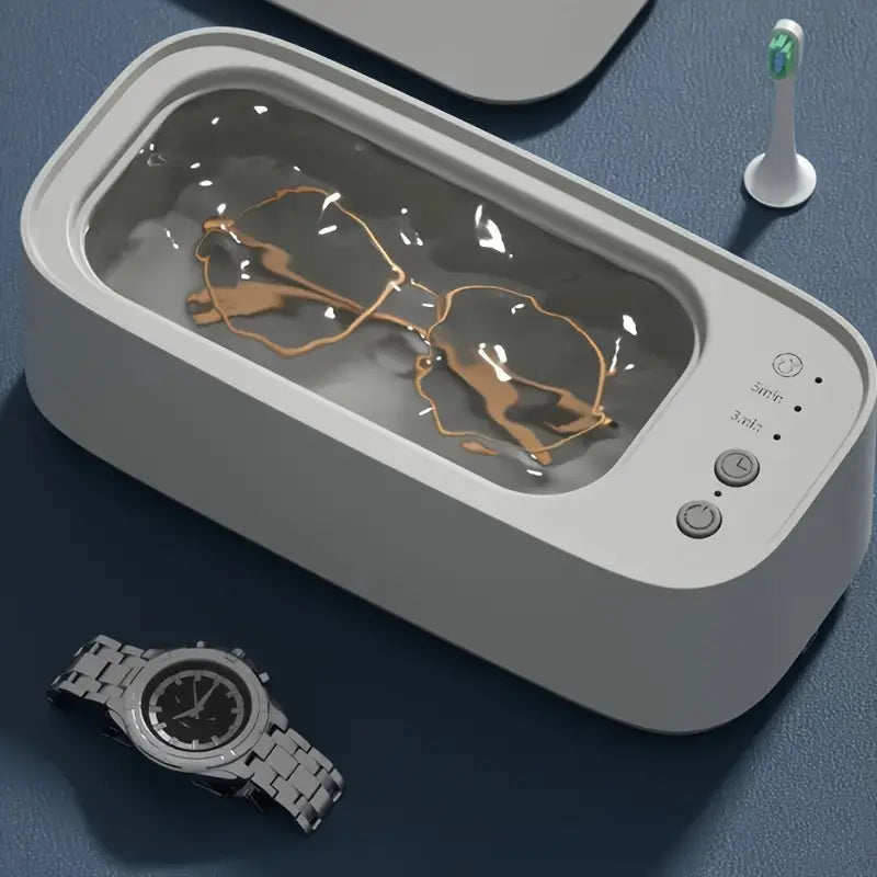 360° Rechargeable Ultrasonic Cleaner | High-Frequency Vibration Cleaning Device for Jewelry, Eyewear, Watches, Braces & Dentures | USB Charging, Compact & Multi-Functional