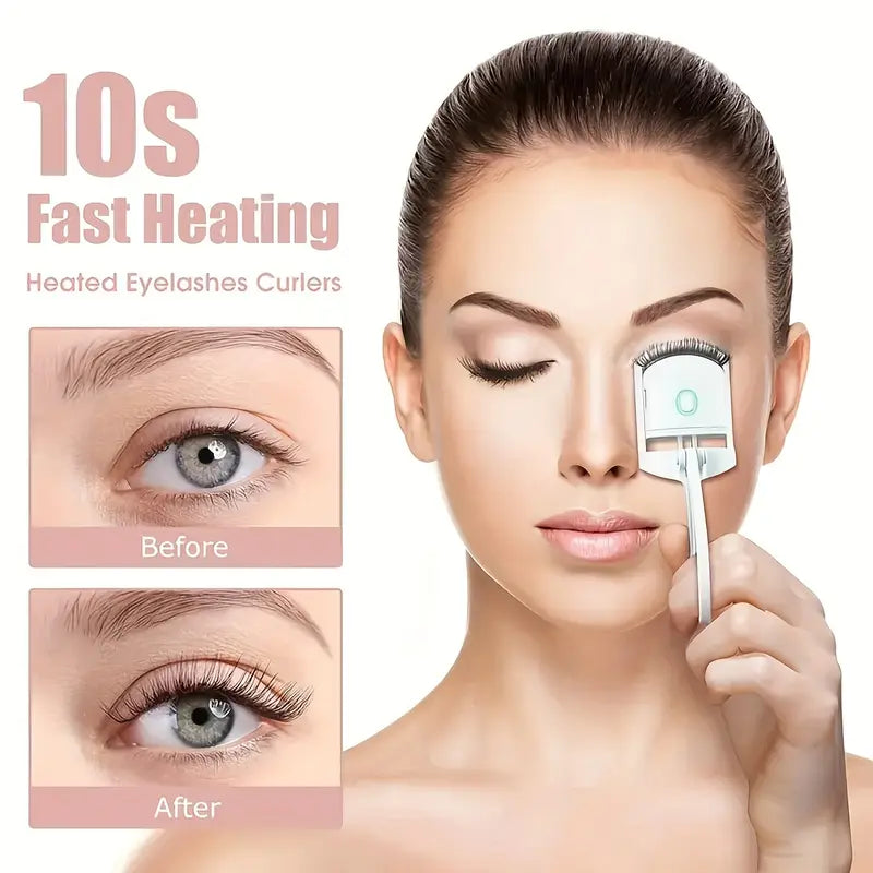 LIOIJ Electric Eyelash Curler | USB-Rechargeable Heated Lash Curler for Long-Lasting Curls – Portable, Quick Heating, Modern Eye Beauty Tool