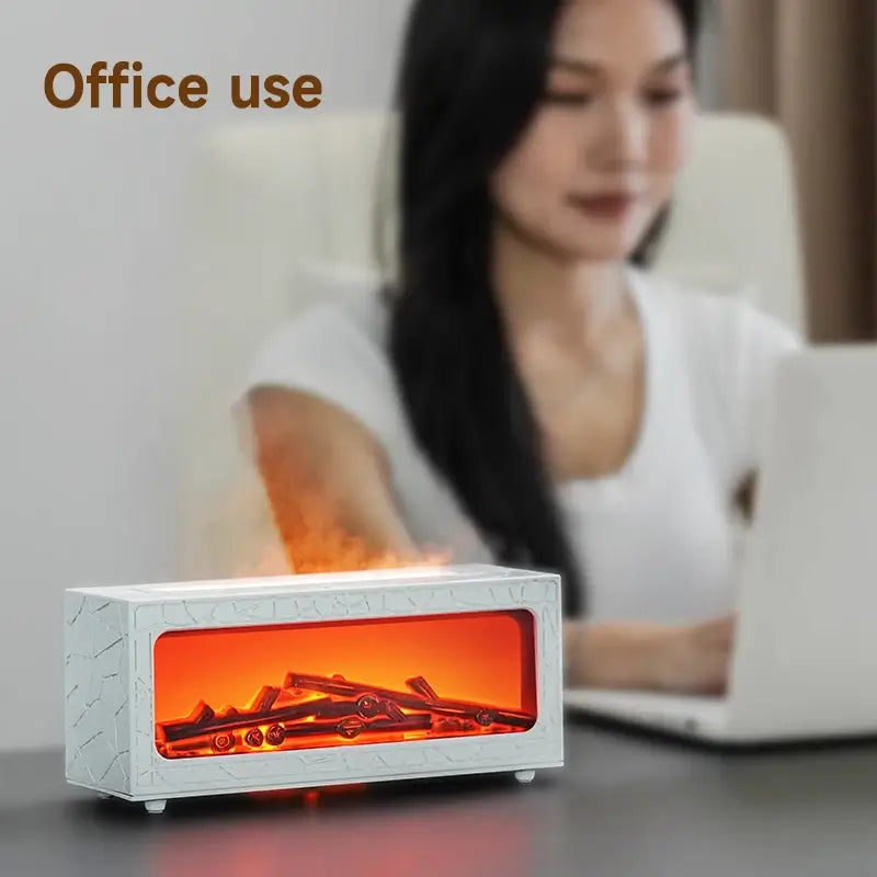 FlameFire Aroma Diffuser – Real Flame Effect & Relaxing Aroma