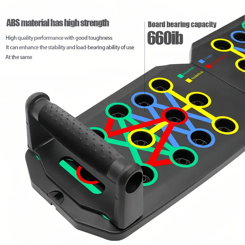 MACYO 28-in-1 Push-Up Board Set – Home Gym Workout Equipment with Resistance Bands, Jump Rope & Handles – Chest, Arms & Core Strength Training System (Black)