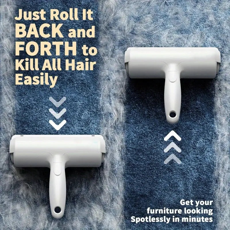 Reusable Pet Hair Remover Roller – Self-Cleaning Lint Tool for Furniture & Car Seats