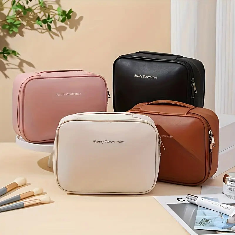 Multi-Layer Travel Makeup Bag – Large-Capacity Detachable Cosmetic Organizer, Unisex