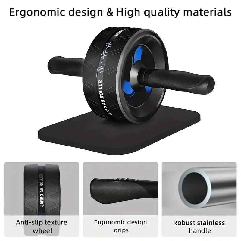 Silent Abdominal Wheel for Core Training – Stable & Quiet Abs Roller for Home, Gym & Indoor Workouts – Tummy Tuck Fitness Equipment for Men & Women