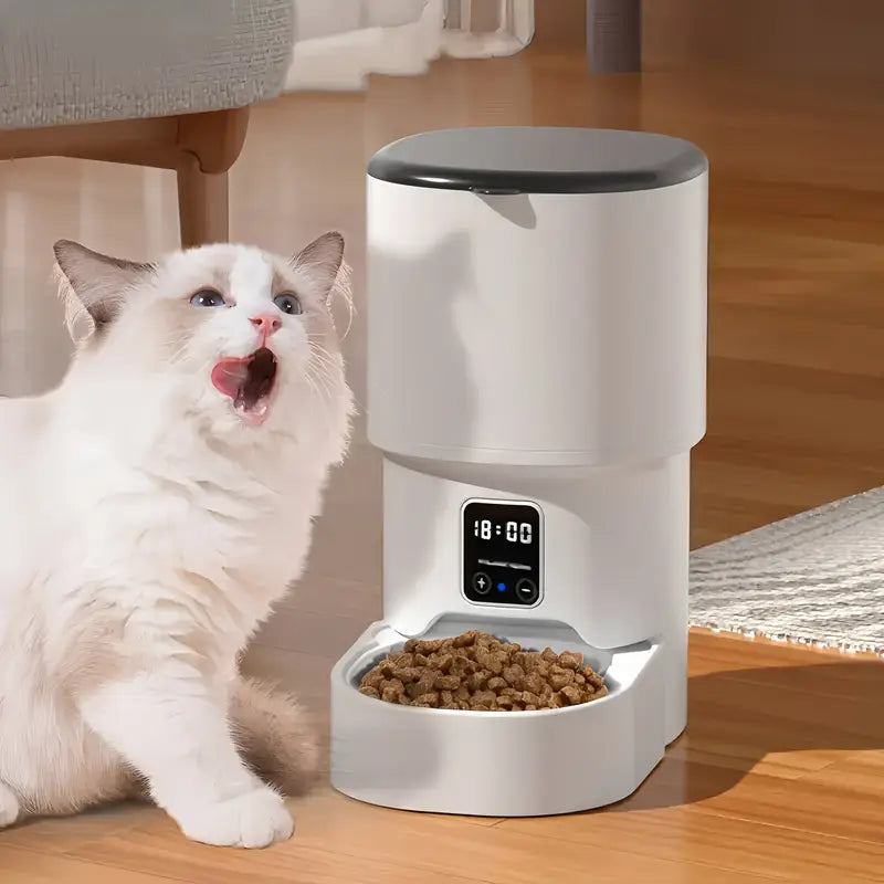 Smart WiFi Cat Feeder – 4L Automatic Pet Feeder with App Control & USB Power