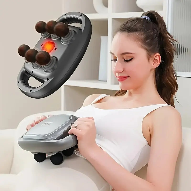 Six-Head Electric Handheld Massage Device – Deep Tissue Relaxation