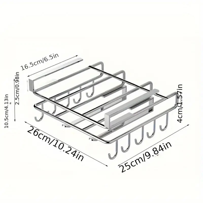 Under-Cabinet Hanging Rack (Stainless Steel)