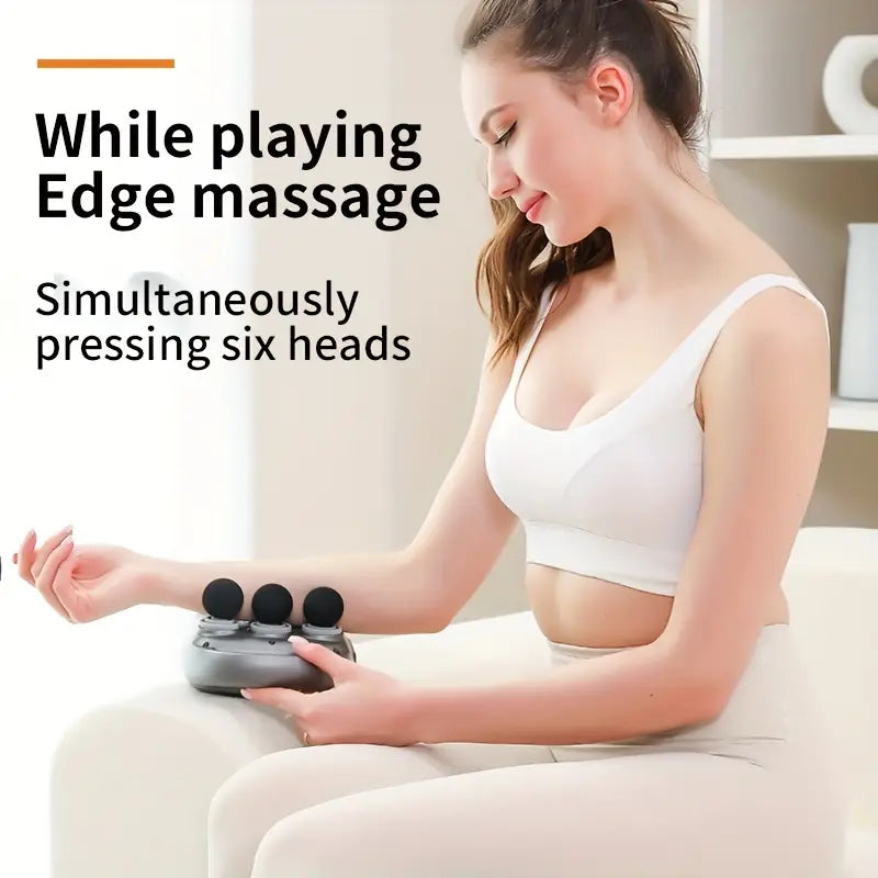 Six-Head Electric Handheld Massage Device – Deep Tissue Relaxation