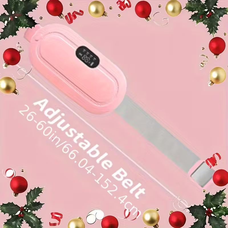 Portable Electric Heating Massage Pad – Quick Heating Abdominal & Back Warmer for Women – Soft Pink | Gift for Relaxation at Home, Office & Car