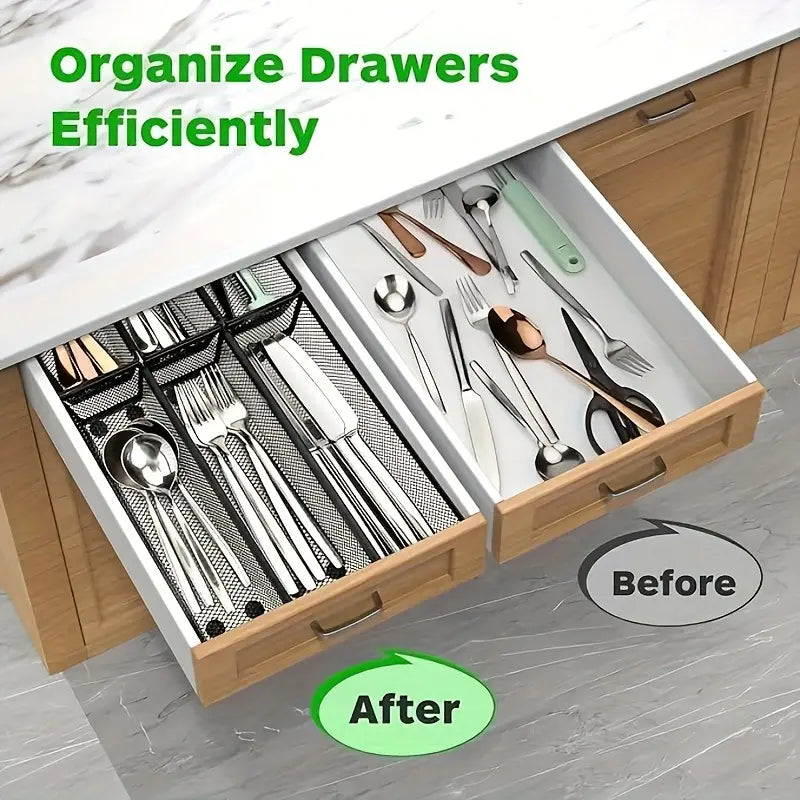 Kitchen Drawer Organizer for Cutlery and Silverware