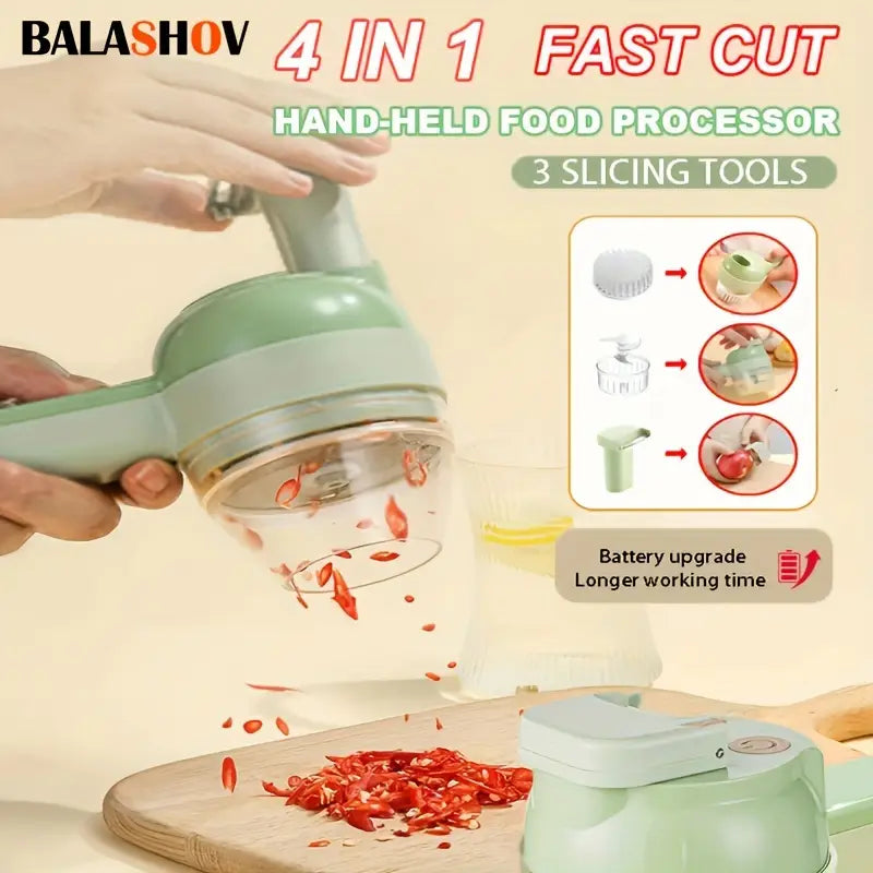 HOTU Portable Mini Food Chopper – USB Rechargeable Electric Grinder for Meat & Veggies