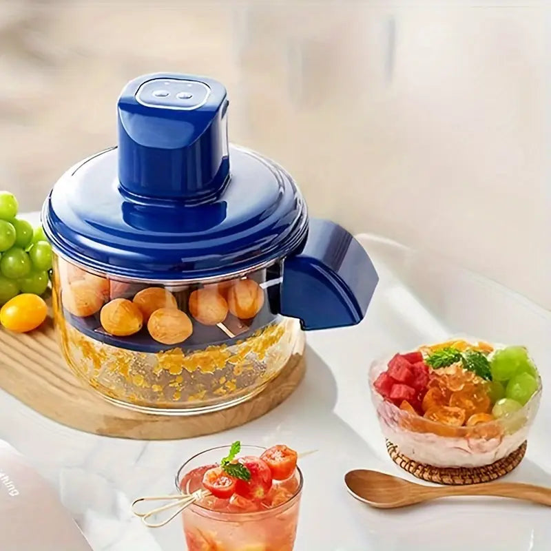 Rechargeable Electric Grape Peeler & Veggie Slicer – Compact, USB-Powered Cutter