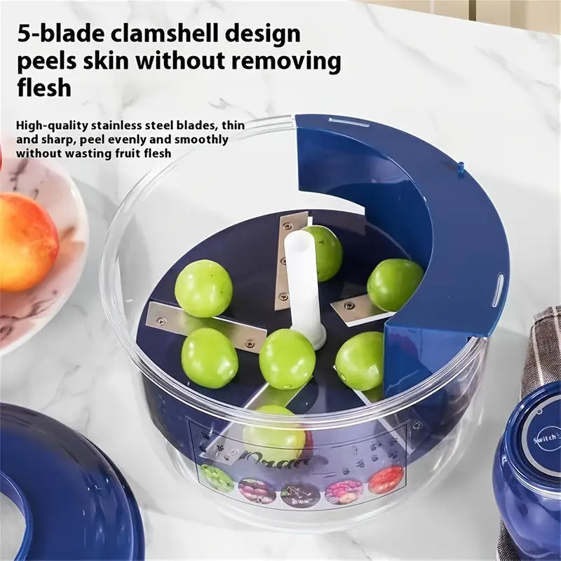 Rechargeable Electric Grape Peeler & Veggie Slicer – Compact, USB-Powered Cutter
