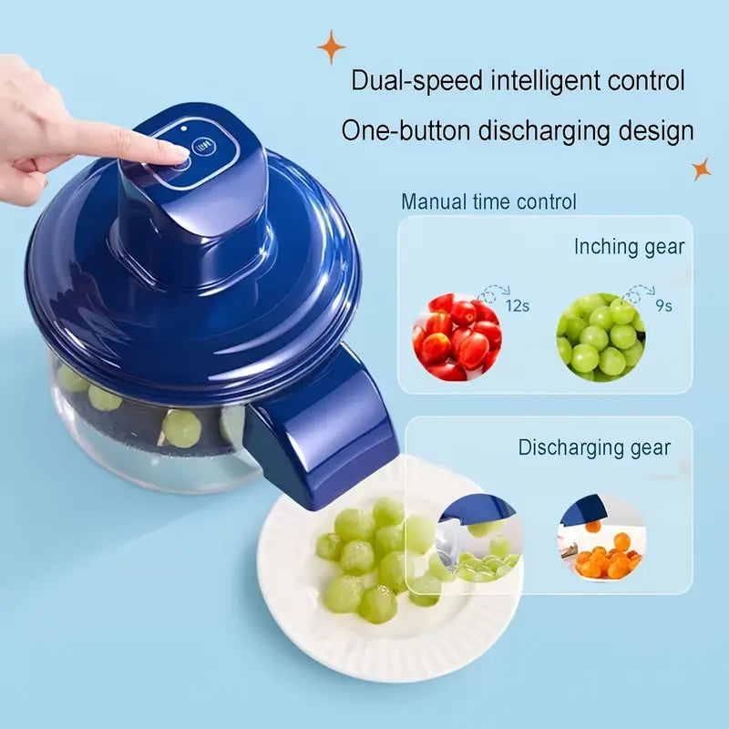 Rechargeable Electric Grape Peeler & Veggie Slicer – Compact, USB-Powered Cutter