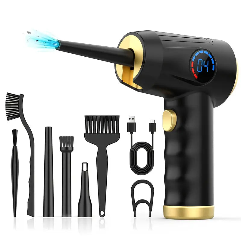 Wireless Electric Air Duster – 51000 RPM, 68W Power, USB-C Rechargeable, 3-Speed Compressed Air Blower for Keyboard, PC, Car & Electronics