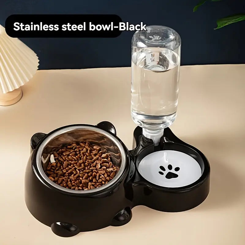 Automatic Pet Feeder & Water Dispenser – Anti-Slip Stainless Steel Bowl for Cats & Dogs