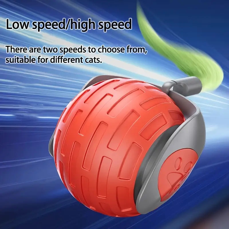 Interactive Self-Rolling Pet Toy Ball – USB Rechargeable Smart Ball for Cats & Dogs