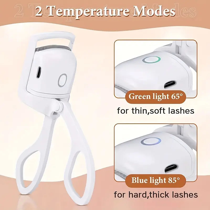 LIOIJ Electric Eyelash Curler | USB-Rechargeable Heated Lash Curler for Long-Lasting Curls – Portable, Quick Heating, Modern Eye Beauty Tool