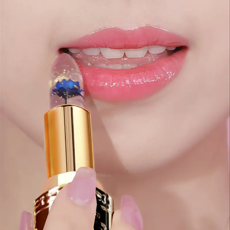 3PCS Color-Changing Crystal Gel Lipstick Set | Flower-Shaped, Moisturizing, Long-Lasting & Non-Sticky | Pink Tones for Natural Look