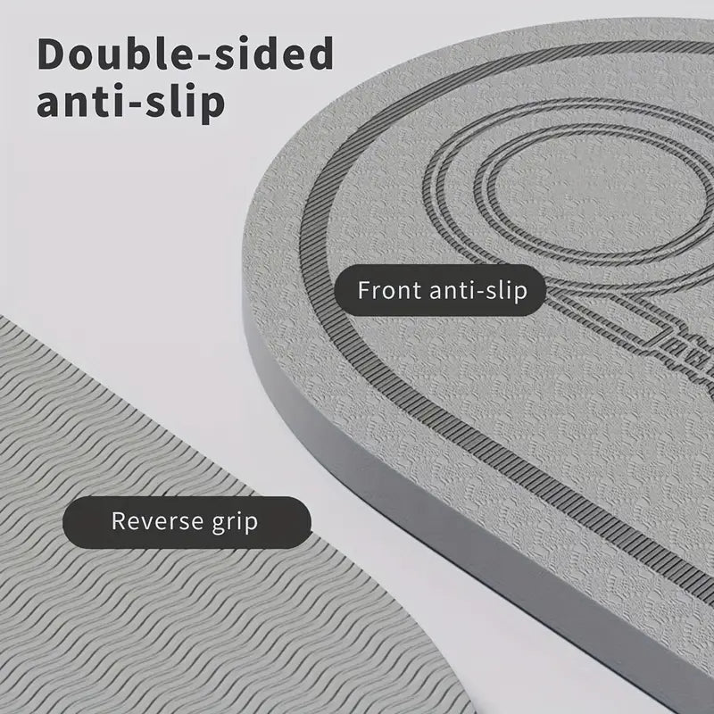 Double-Sided Anti-Slip Jump Rope Mat with Shock Absorption – TPE Fitness Mat for Home Workouts, Yoga & Cardio – Sound Insulation, Asana Guide, Non-Slip Design