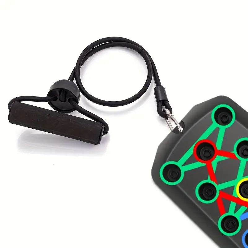 MACYO 28-in-1 Push-Up Board Set – Home Gym Workout Equipment with Resistance Bands, Jump Rope & Handles – Chest, Arms & Core Strength Training System (Black)