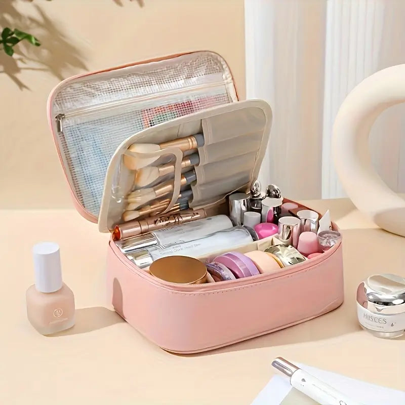 Multi-Layer Travel Makeup Bag – Large-Capacity Detachable Cosmetic Organizer, Unisex