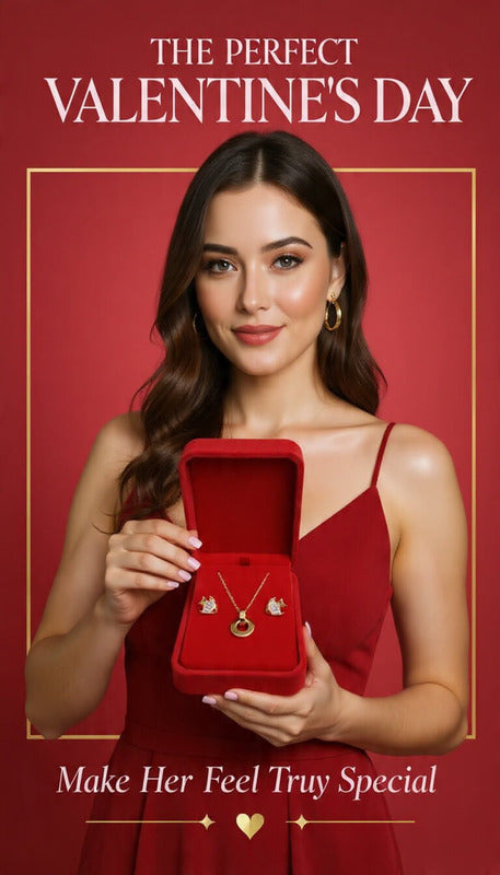 18K Rose Gold Plated Jewelry Set – Valentine Gift