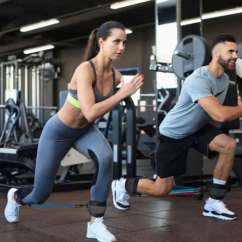 5-Piece Ankle Resistance Bands Set with Adjustable Straps – Full-Body Workout for Legs, Glutes, and Hips – Ideal for Strength Training, Yoga & Fitness – Includes Carry Bag