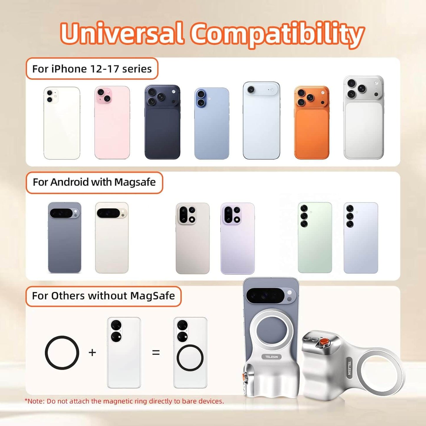 SnapGrip Pro Magnetic Camera Handle