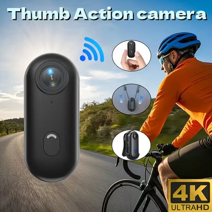 4K Mini Wearable Action Camera – Waterproof Magnetic POV Body Cam with 360° Clip for Vlogging, Cycling & Motorbike