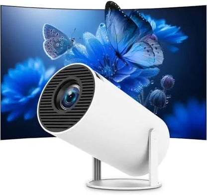 Magcubic HY300 Pro Android 11 Mini Projector | 4K Support, Built-in Speakers, Smart TV, Wi-Fi, Low Noise | Portable Home Theater with 3.3m Screen, EU Plug, 1280x720P HD