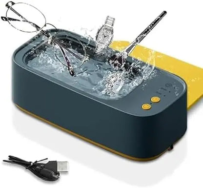 360° Rechargeable Ultrasonic Cleaner | High-Frequency Vibration Cleaning Device for Jewelry, Eyewear, Watches, Braces & Dentures | USB Charging, Compact & Multi-Functional