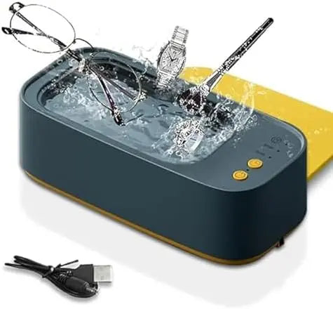 360° Rechargeable Ultrasonic Cleaner | High-Frequency Vibration Cleaning Device for Jewelry, Eyewear, Watches, Braces & Dentures | USB Charging, Compact & Multi-Functional