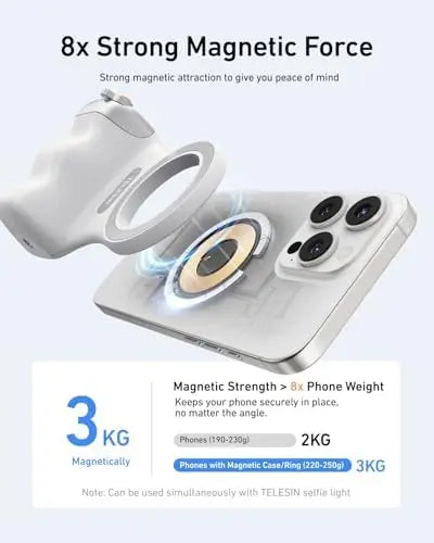 TELESIN Magnetic Camera Grip & LED Selfie Light – Pro Content Creator Bundle
