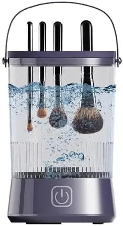 Electric Makeup Brush Cleaner & Dryer System | Automatic USB-Powered Spinning Device for All Brush Sizes – Quick, Gentle & Easy Cleaning