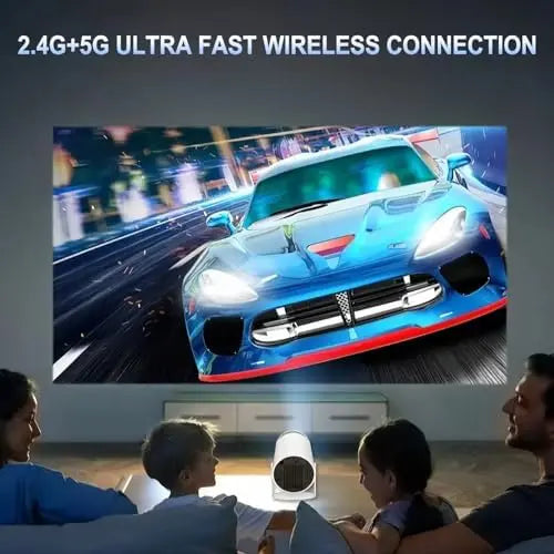 Magcubic HY300 Pro Android 11 Mini Projector | 4K Support, Built-in Speakers, Smart TV, Wi-Fi, Low Noise | Portable Home Theater with 3.3m Screen, EU Plug, 1280x720P HD