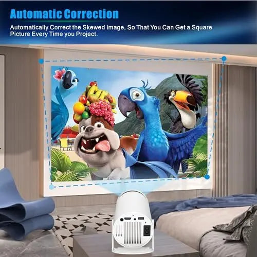 Magcubic HY300 Pro Android 11 Mini Projector | 4K Support, Built-in Speakers, Smart TV, Wi-Fi, Low Noise | Portable Home Theater with 3.3m Screen, EU Plug, 1280x720P HD