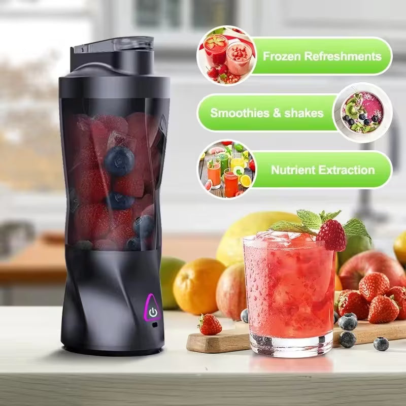 20oz Portable Electric Blender Bottle – USB-C Rechargeable, 7000RPM Motor, Hot & Cold Drinks, Fully Automatic, Leakproof for Travel & Sports