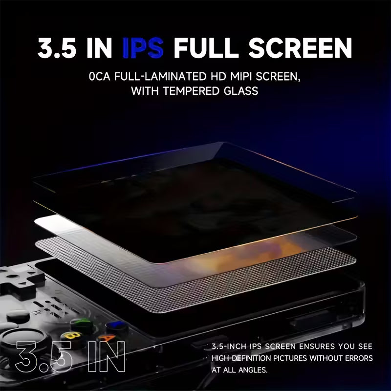 64GB Portable Handheld Gaming Console | 3.5” HD Laminated Screen | Multi-Color | Perfect Gift (14+)