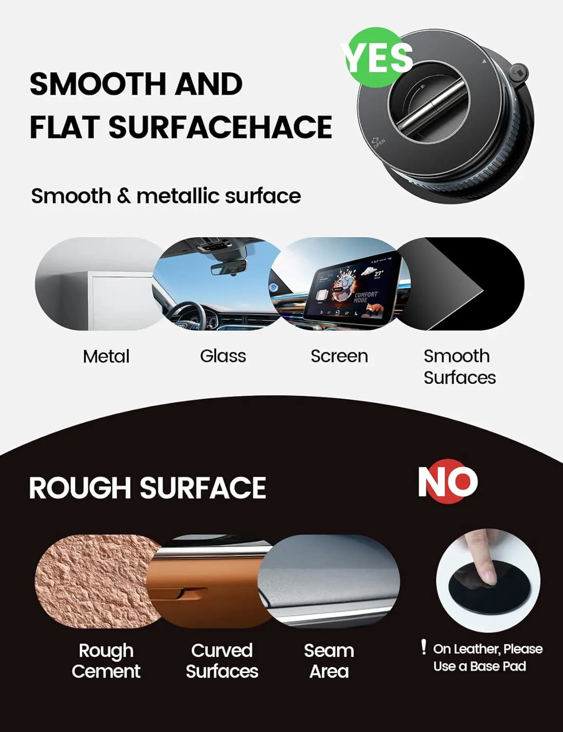 360° Rotating Magnetic Phone Holder – Foldable, Extendable | Strong Back Magnet | iPhone 16/15/14/12 Compatible | ABS | Black