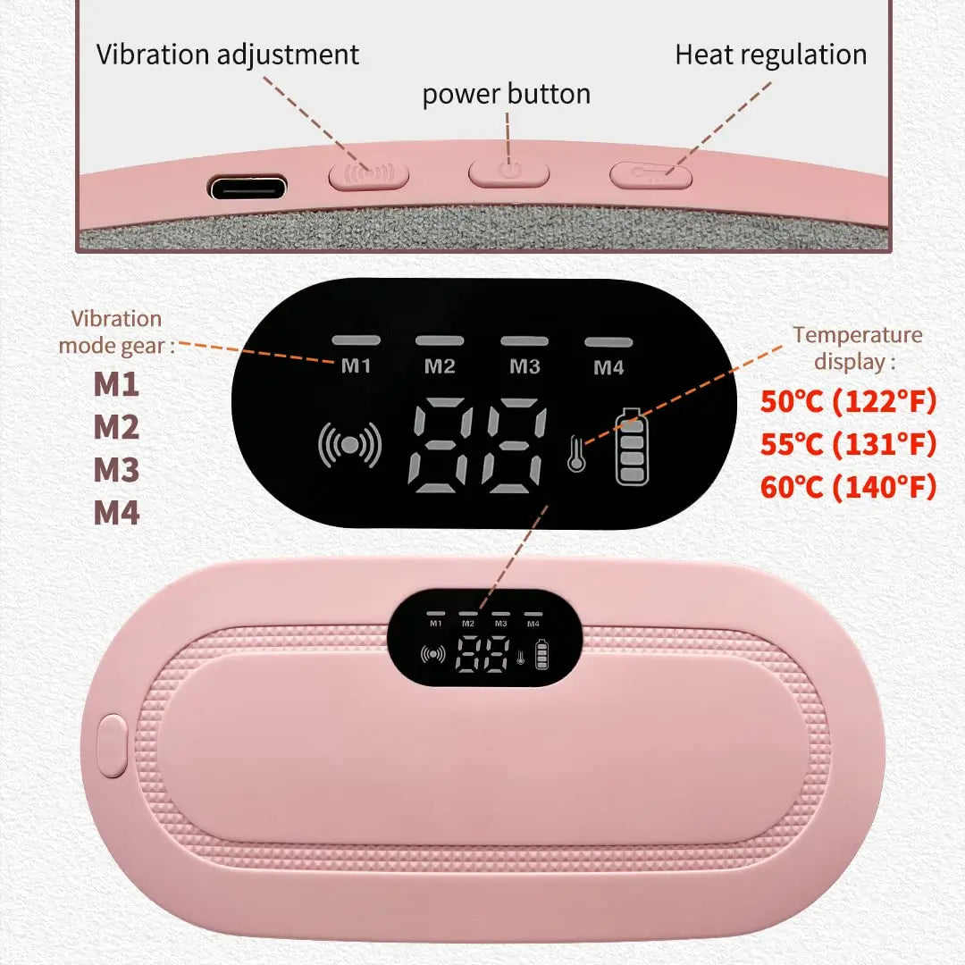 Portable Electric Heating Pad – Soft Pink Warmer for Women