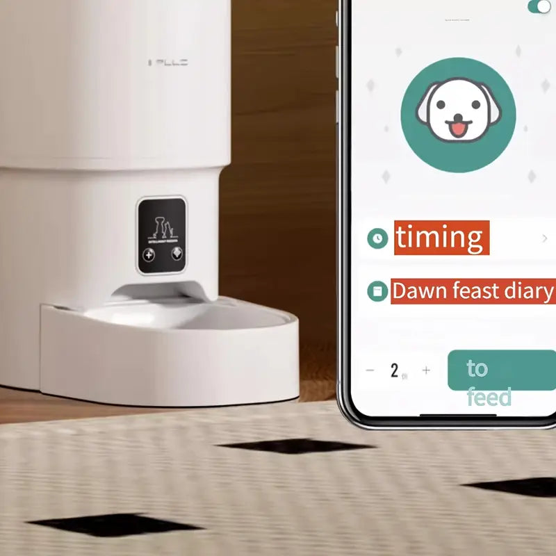 Smart WiFi Cat Feeder – 4L Automatic Pet Feeder with App Control & USB Power